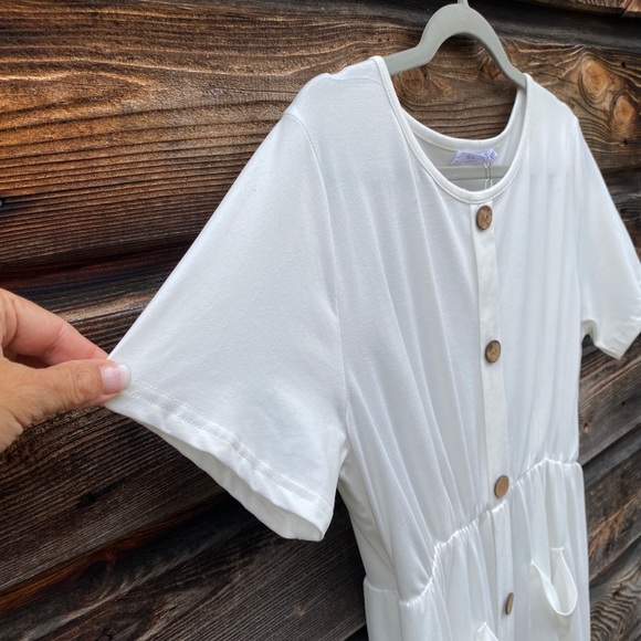 White Button-Down Dress - Picture 9 of 9